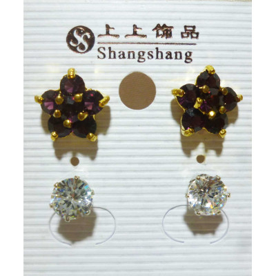 AS2149 - Anting-Anting 1 set Flower Purple Tua 